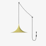Semi Arch Pendant Light – Designer Aluminum Swag Lamp for Dining & Living Spaces