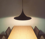 Semi Arch Pendant Light – Designer Aluminum Swag Lamp for Dining & Living Spaces