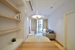 Semi Arch Pendant Light – Designer Aluminum Swag Lamp for Dining & Living Spaces
