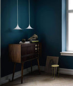 Semi Arch Pendant Light – Designer Aluminum Swag Lamp for Dining & Living Spaces