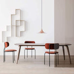 Semi Arch Pendant Light – Designer Aluminum Swag Lamp for Dining & Living Spaces
