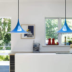 Semi Arch Pendant Light – Designer Aluminum Swag Lamp for Dining & Living Spaces