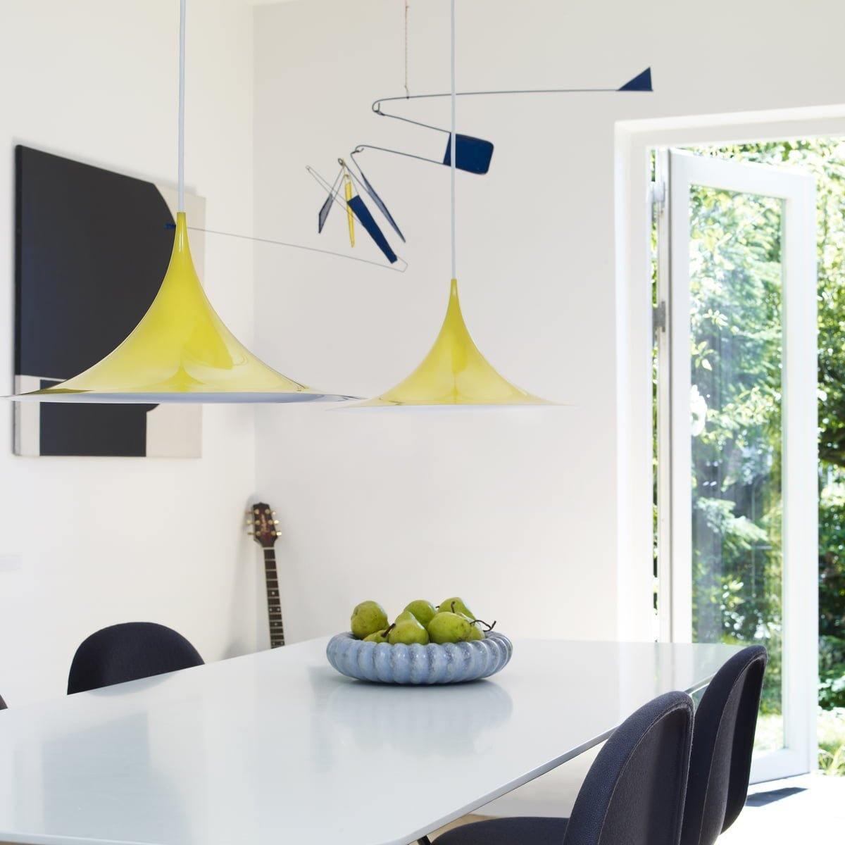 Semi Arch Pendant Light – Designer Aluminum Swag Lamp for Dining & Living Spaces