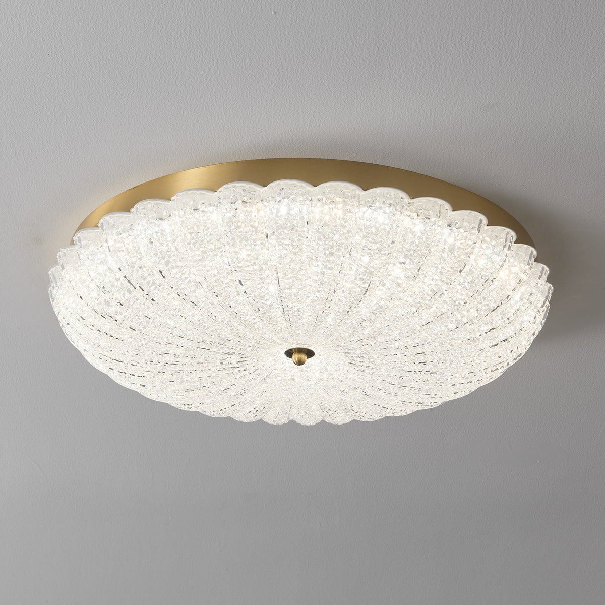 Seraphim Modern Gold Ceiling Light with Clear Glass Accents