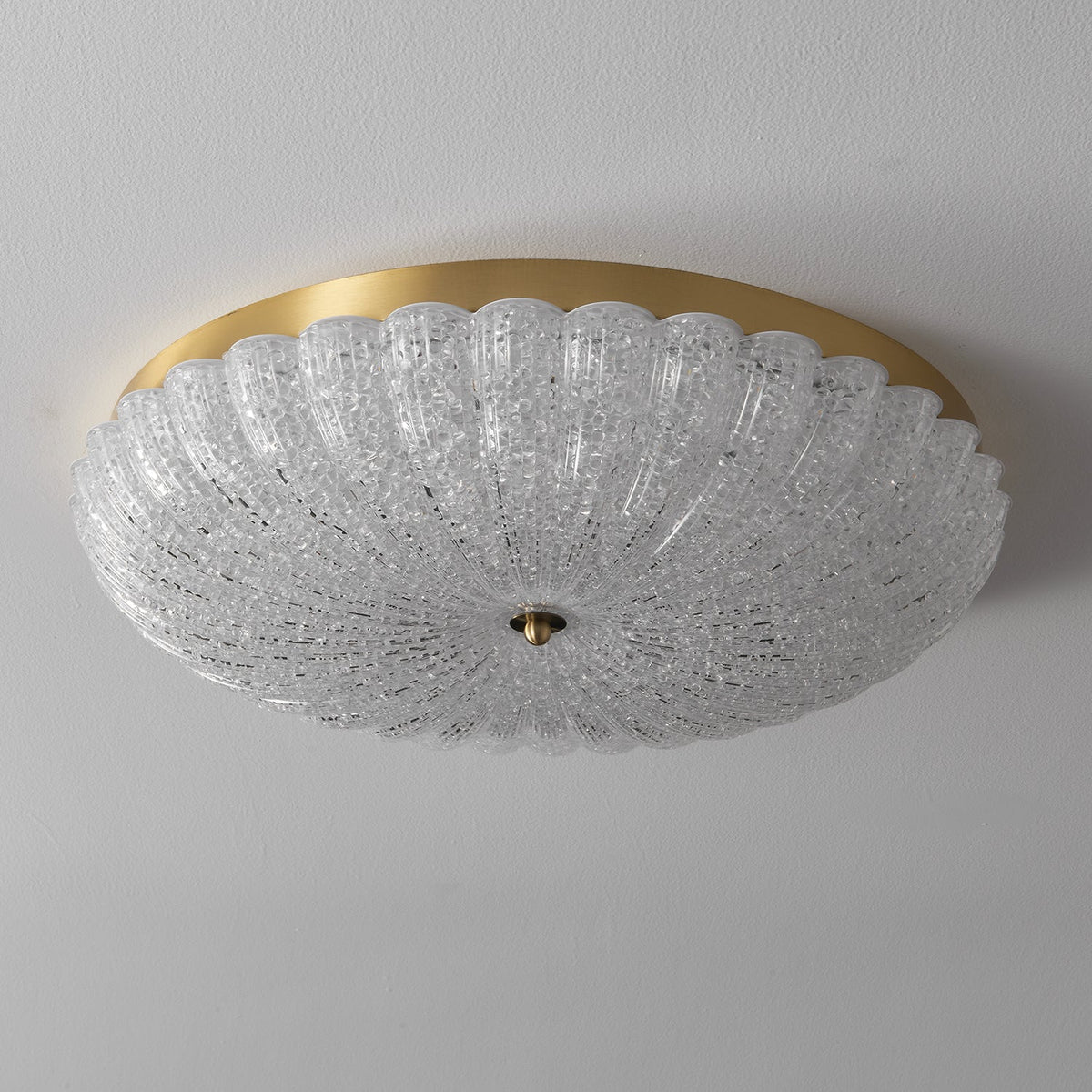 Seraphim Modern Gold Ceiling Light with Clear Glass Accents