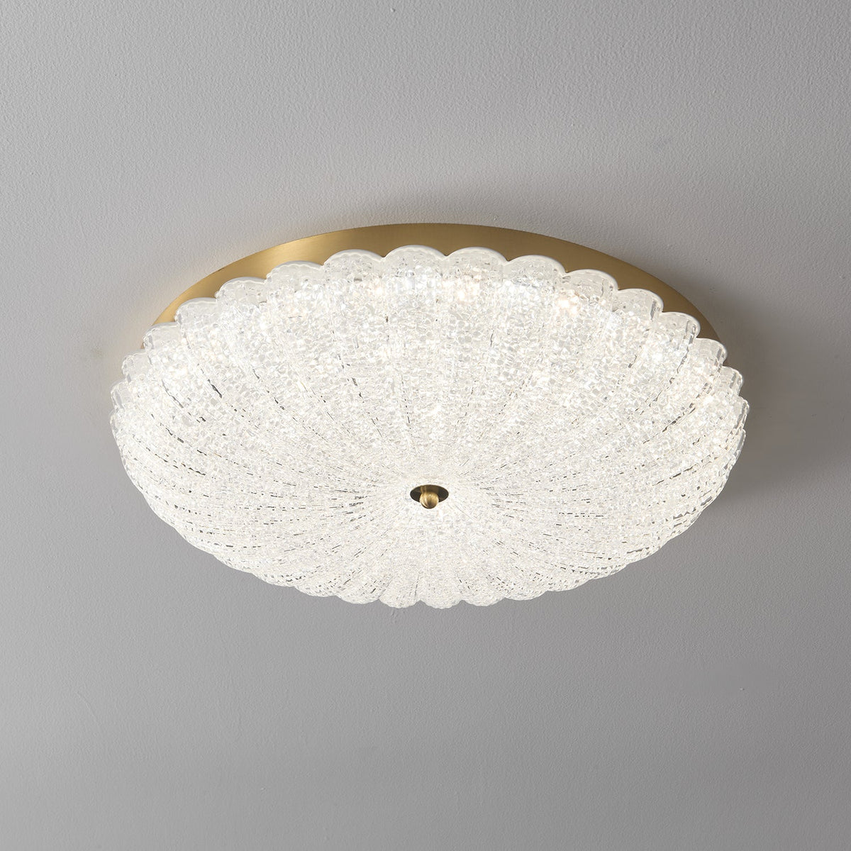 Seraphim Modern Gold Ceiling Light with Clear Glass Accents