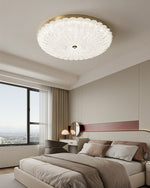 Seraphim Modern Gold Ceiling Light with Clear Glass Accents