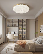 Seraphim Modern Gold Ceiling Light with Clear Glass Accents