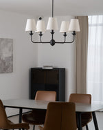 Seraphine Grace Chandelier – Modern Brass & Fabric Statement Light for Dining and Living Rooms