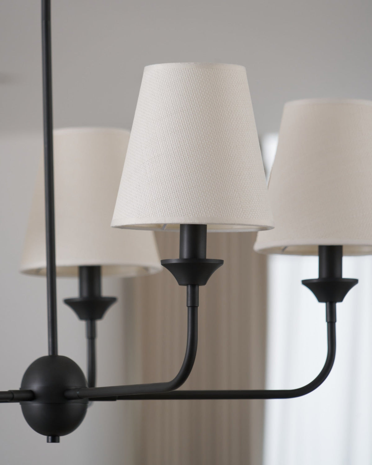 Seraphine Grace Chandelier – Modern Brass & Fabric Statement Light for Dining and Living Rooms