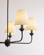 Seraphine Grace Chandelier – Modern Brass & Fabric Statement Light for Dining and Living Rooms