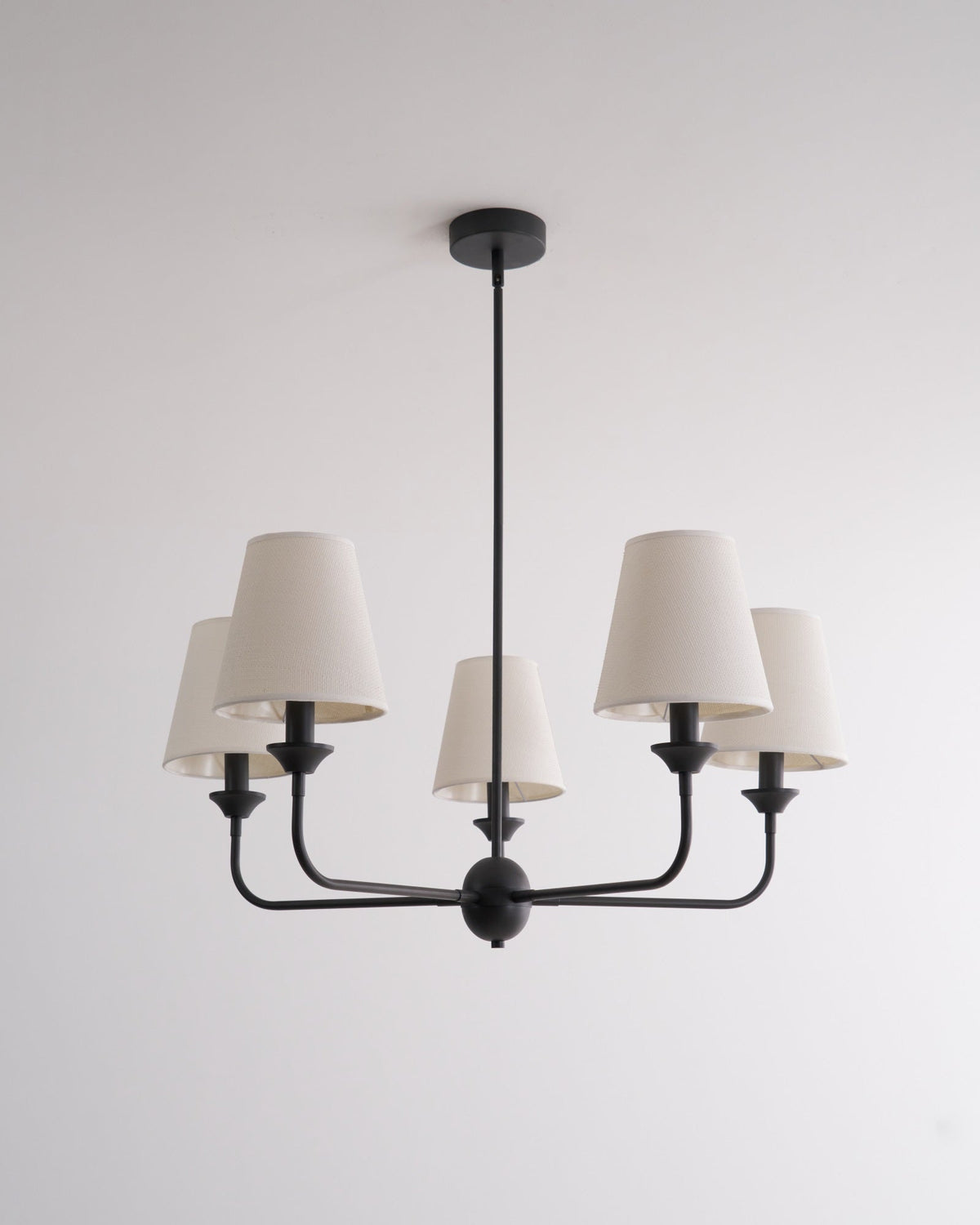 Seraphine Grace Chandelier – Modern Brass & Fabric Statement Light for Dining and Living Rooms