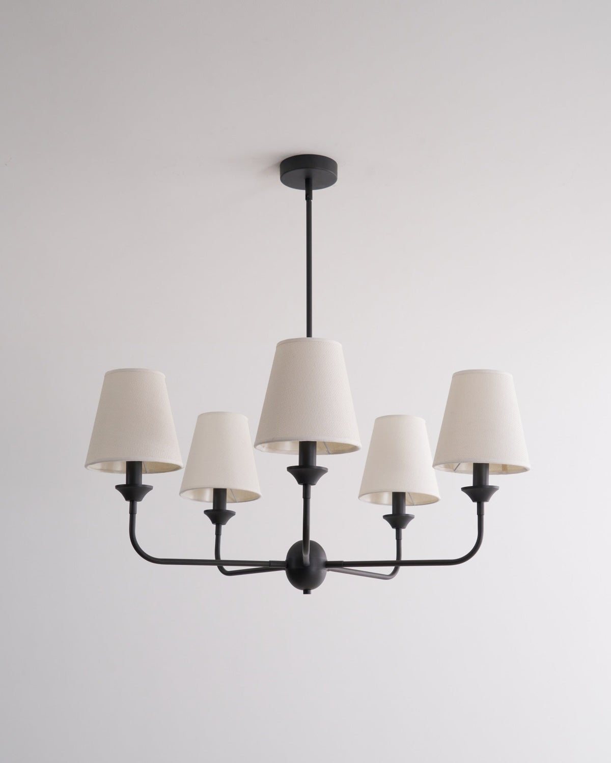 Seraphine Grace Chandelier – Modern Brass & Fabric Statement Light for Dining and Living Rooms