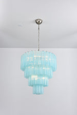 Serava Cascade Glass Chandelier – Modern Murano-Inspired Pendant Light for Dining Room and Foyer