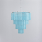 Serava Cascade Glass Chandelier – Modern Murano-Inspired Pendant Light for Dining Room and Foyer