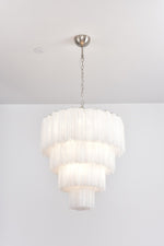 Serava Cascade Glass Chandelier – Modern Murano-Inspired Pendant Light for Dining Room and Foyer
