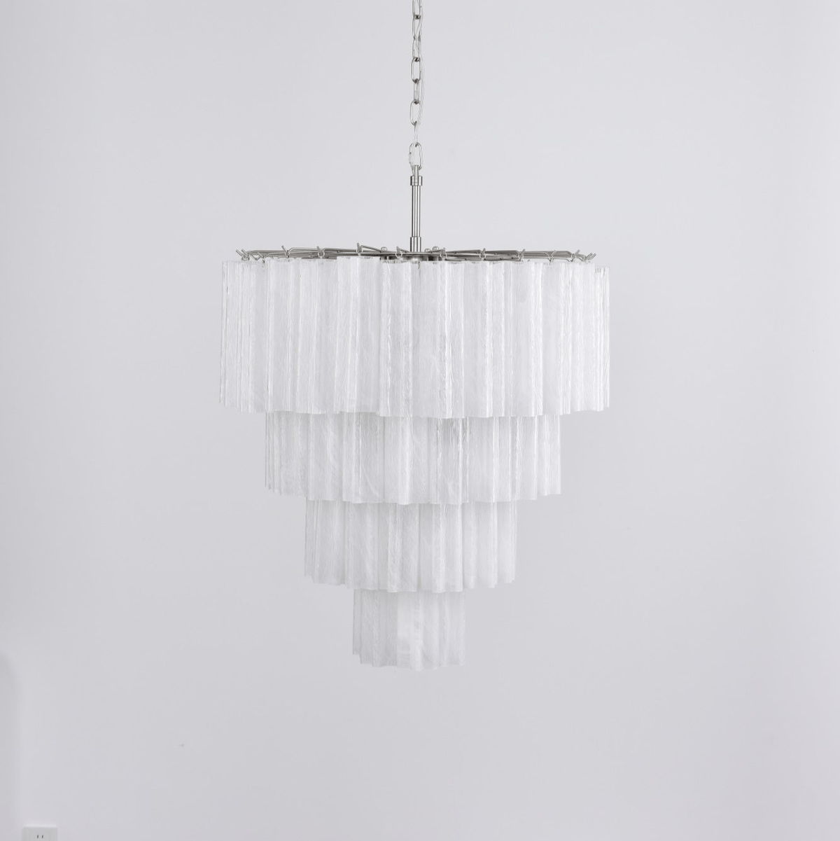 Serava Cascade Glass Chandelier – Modern Murano-Inspired Pendant Light for Dining Room and Foyer