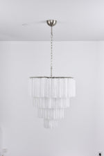 Serava Cascade Glass Chandelier – Modern Murano-Inspired Pendant Light for Dining Room and Foyer