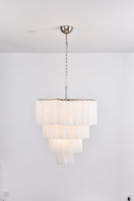 Serava Cascade Glass Chandelier – Modern Murano-Inspired Pendant Light for Dining Room and Foyer