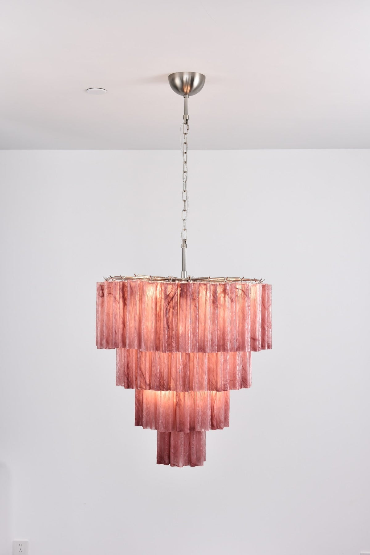 Serava Cascade Glass Chandelier – Modern Murano-Inspired Pendant Light for Dining Room and Foyer
