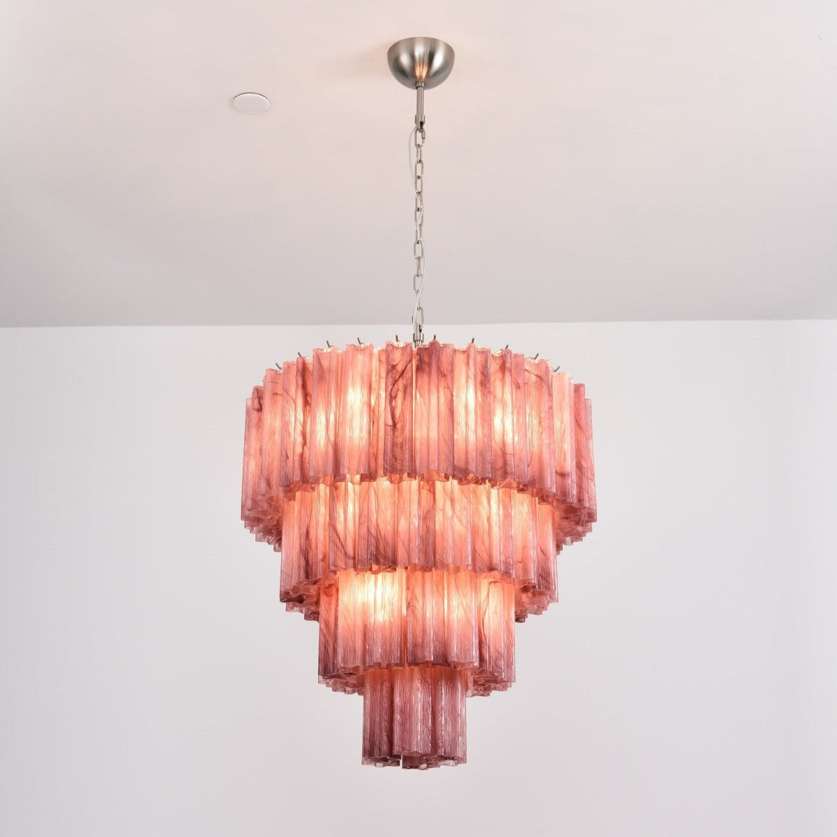 Serava Cascade Glass Chandelier – Modern Murano-Inspired Pendant Light for Dining Room and Foyer