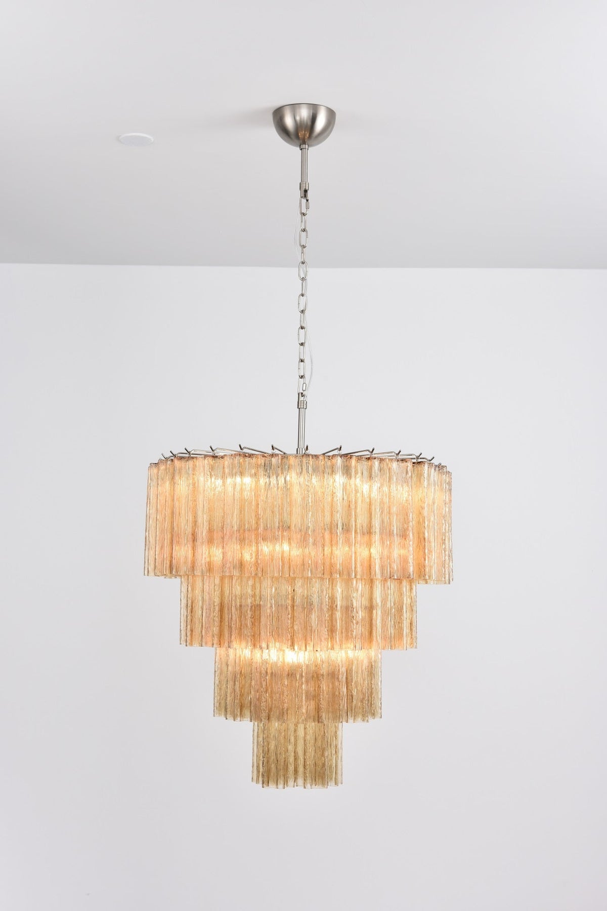 Serava Cascade Glass Chandelier – Modern Murano-Inspired Pendant Light for Dining Room and Foyer