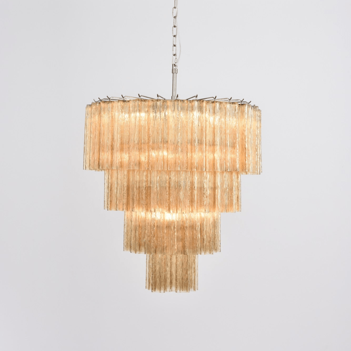 Serava Cascade Glass Chandelier – Modern Murano-Inspired Pendant Light for Dining Room and Foyer