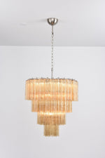 Serava Cascade Glass Chandelier – Modern Murano-Inspired Pendant Light for Dining Room and Foyer