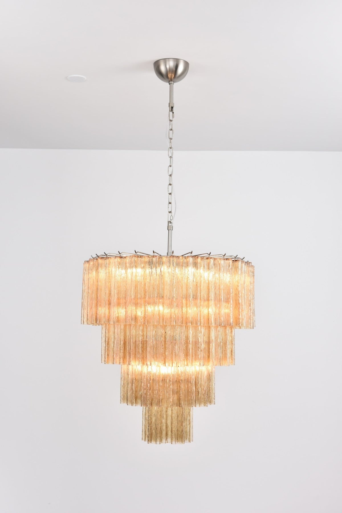 Serava Cascade Glass Chandelier – Modern Murano-Inspired Pendant Light for Dining Room and Foyer