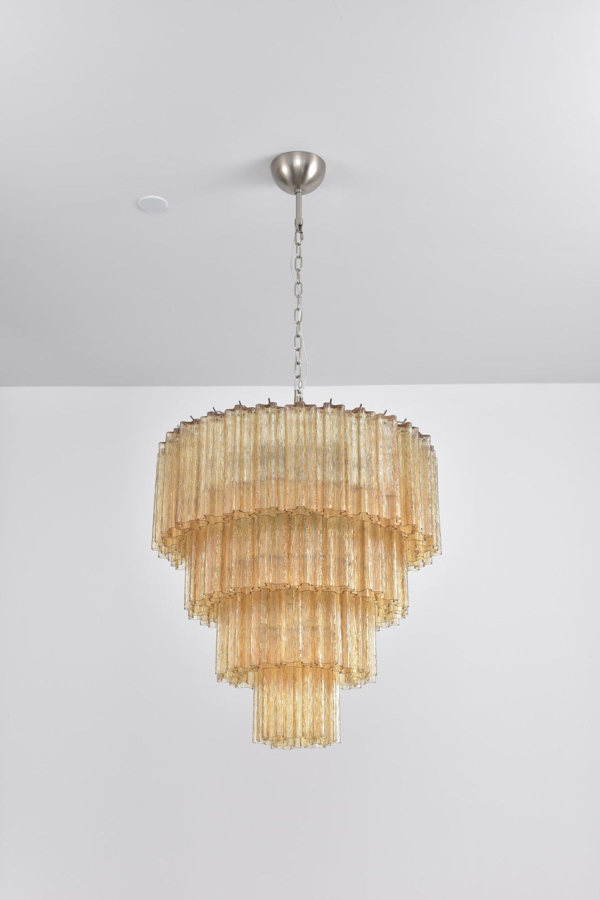 Serava Cascade Glass Chandelier – Modern Murano-Inspired Pendant Light for Dining Room and Foyer