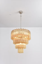Serava Cascade Glass Chandelier – Modern Murano-Inspired Pendant Light for Dining Room and Foyer