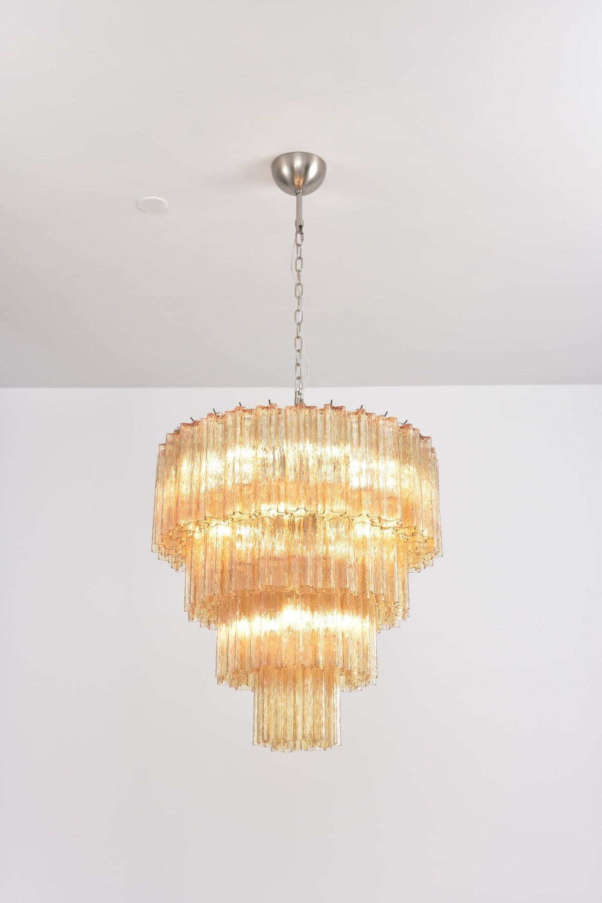 Serava Cascade Glass Chandelier – Modern Murano-Inspired Pendant Light for Dining Room and Foyer