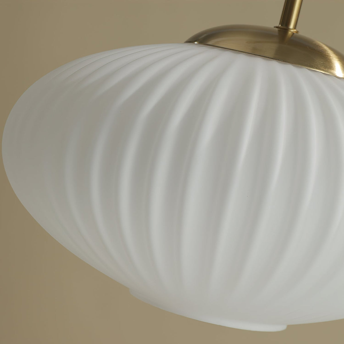 Serenita Double Shade Floor Lamp in Walnut and Gold