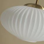 Serenita Double Shade Floor Lamp in Walnut and Gold