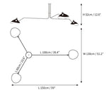 Elegant Adjustable Sculptural Ceiling Light