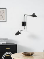 Sculptural Multi-Arm Spider Wall Sconce in Black or White