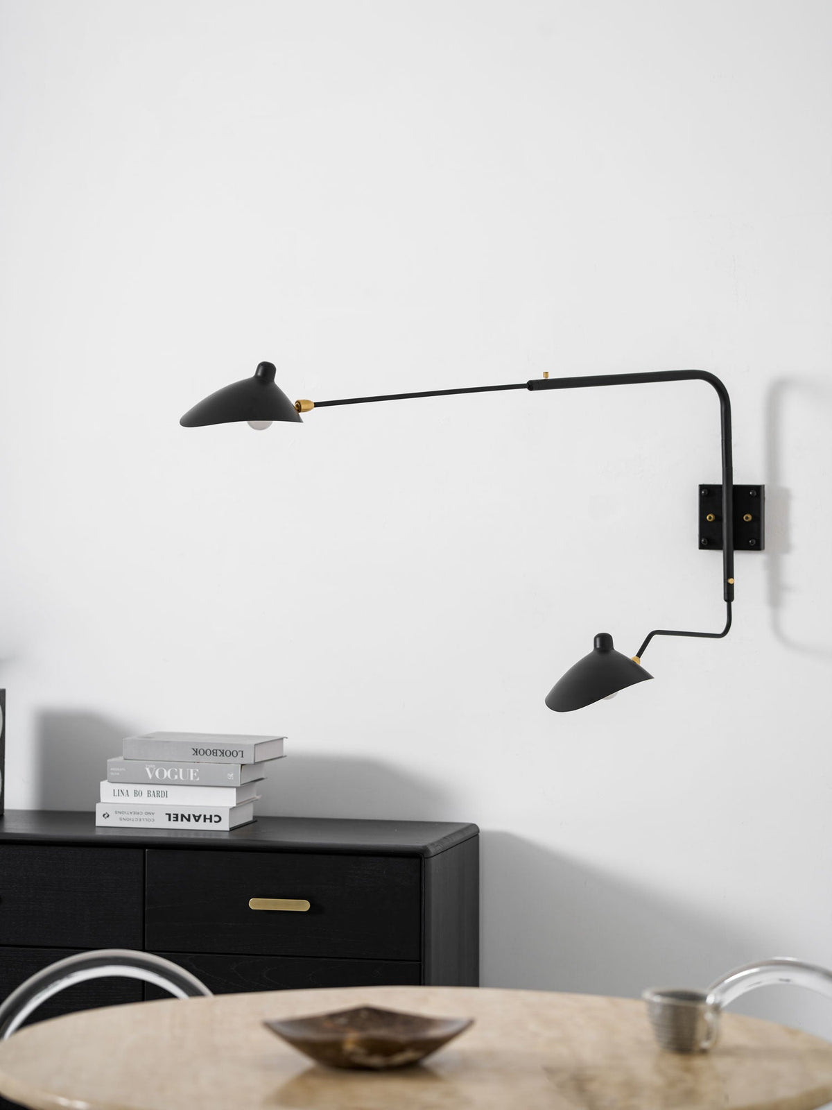 Sculptural Multi-Arm Spider Wall Sconce in Black or White