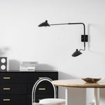 Sculptural Multi-Arm Spider Wall Sconce in Black or White