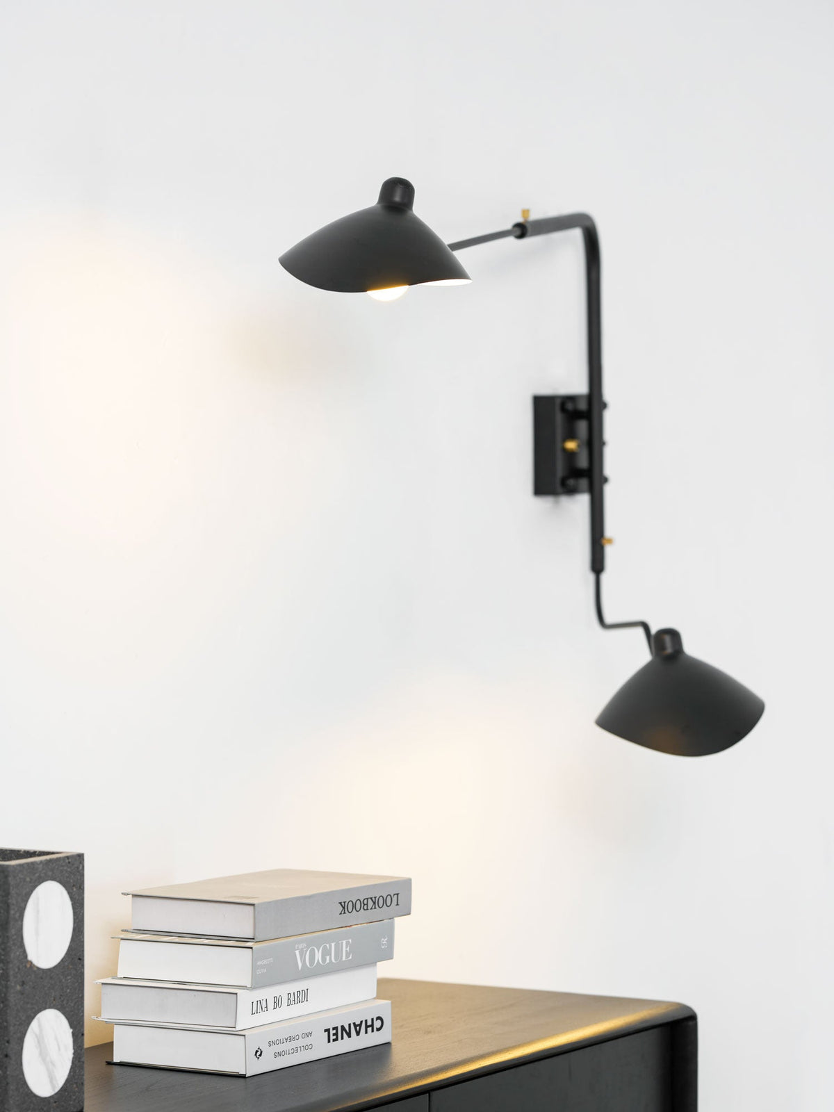 Sculptural Multi-Arm Spider Wall Sconce in Black or White