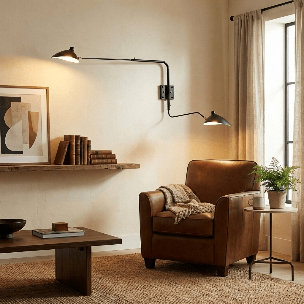 Sculptural Multi-Arm Spider Wall Sconce in Black or White