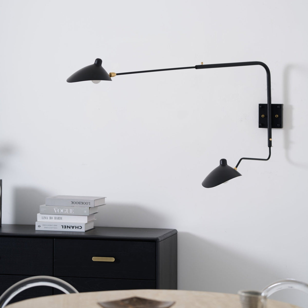 Sculptural Multi-Arm Spider Wall Sconce in Black or White