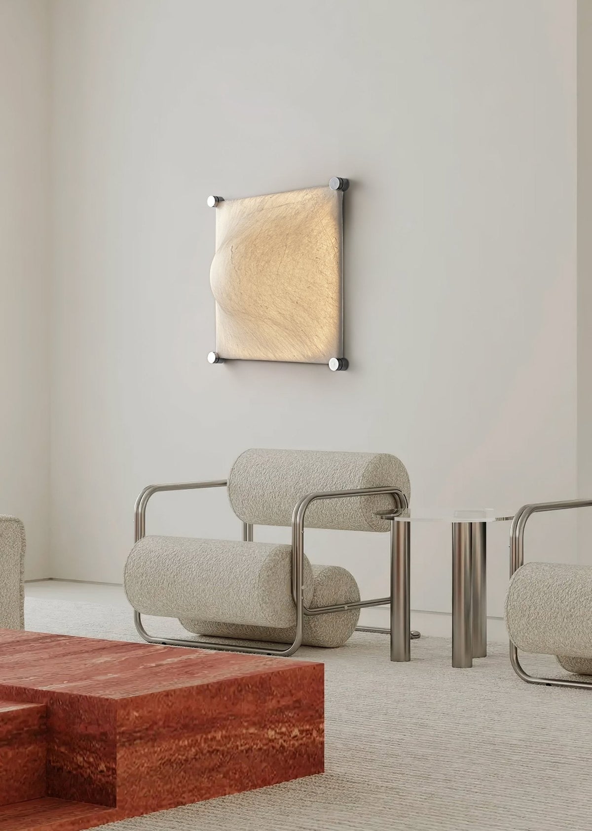 Serica Silk-Textured LED Wall Sconce for Modern Interiors