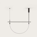 Serpentine Halo LED Chandelier – Modern Sculptural Pendant Light for Dining and Living Spaces