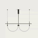 Serpentine Halo LED Chandelier – Modern Sculptural Pendant Light for Dining and Living Spaces