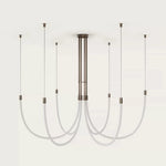 Serpentine Halo LED Chandelier – Modern Sculptural Pendant Light for Dining and Living Spaces