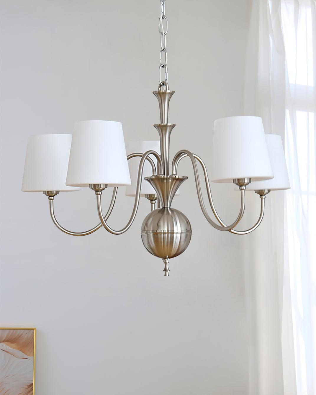 Shabby Chrome Glass Chandelier for Modern Dining Room and Living Room