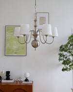 Shabby Chrome Glass Chandelier for Modern Dining Room and Living Room