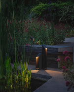 Shadow Peak Outdoor Bollard Light — Sculptural LED Path Light in Stainless Steel