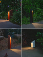 Shadow Peak Outdoor Bollard Light — Sculptural LED Path Light in Stainless Steel