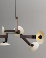 Sheba Classical Four-Arm LED Chandelier in Matte Black Iron